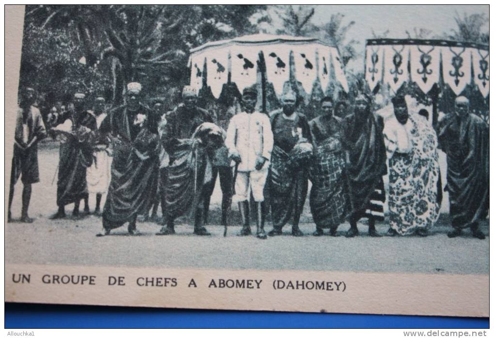 CPSM:groupe De Chefs à Abomey ( Dahomey ) En Ex Colonie Française-Afrique Occidentale Française 1931 - Dahomey