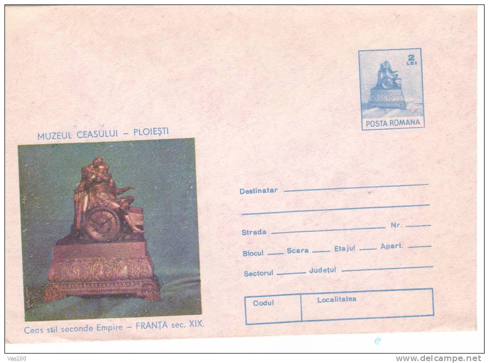 HORLOGERIE WATCHES,ANTIQUE,1988 COVER STATIONERY ENTIER POSTAL,UNUSED ROMANIA. - Clocks