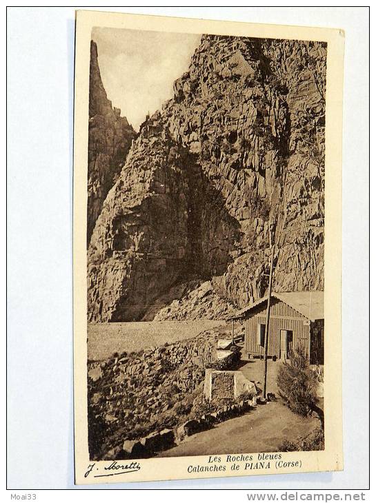 Carte Postale Ancienne : Les Roches Bleues , Calanches De PIANA - Autres & Non Classés