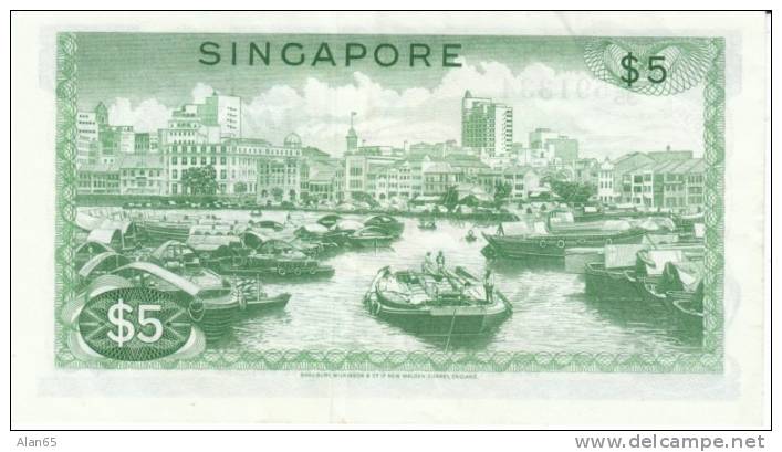 Singapore #2d, 5 Dollars, 1973 Banknote Currency - Singapore