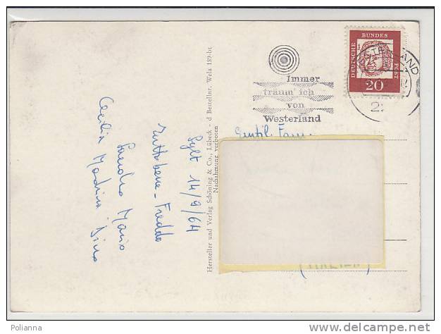 PO3136# GERMANIA - GERMANY - SYLT - CARTINA ILLUSTRATA   VG 1964 - Sylt