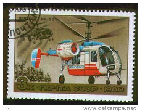 10 FRANCOBOLLI UGUALI - (1) - Helicópteros