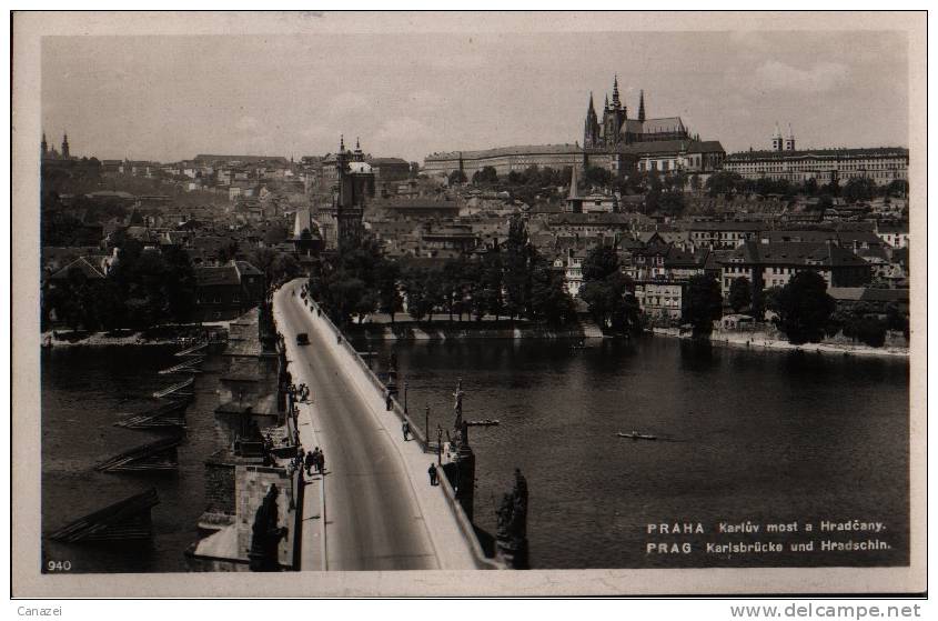 AK Praha (Prag), Karlsbrücke Und Hradschin, Um 1940 - Boehmen Und Maehren