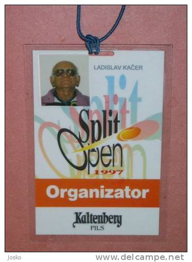 TENNIS - Split Open 1977 ... Organizer - Plasticized Accreditation Pass Ticket * Tenis Billet Entrada * KALTENBERG BEER - Other & Unclassified