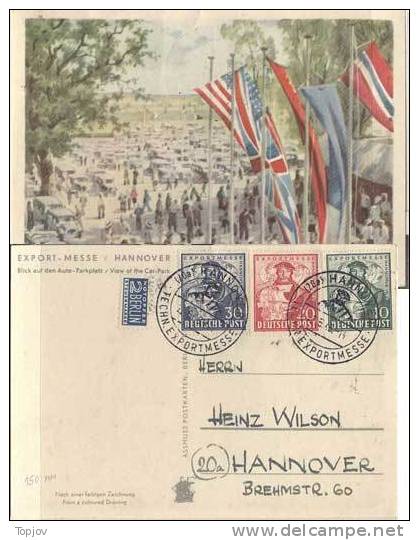 DEUTS.BUNDESPOST - HANNOVER  TECHN. EXPORTMESSE - FDC On COMMEM. CARD - 1949 - RARE - Covers & Documents