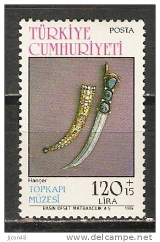 Turkey 1986  Topkapi Museum, Istanbul  120+15.L  (**) MNH    Mi.2744 - Unused Stamps