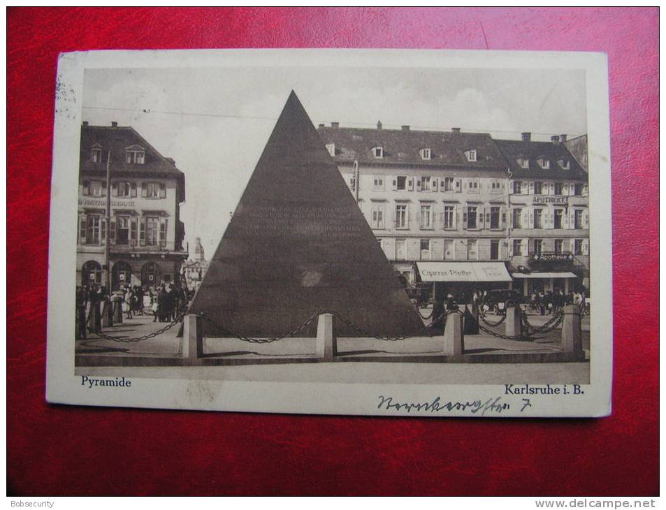 == Karlsruhe Pyramide  AK    1932 - Karlsruhe