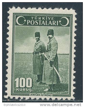 TURKEY 1943 ATATURK AND INONU SC# 914 VF FRESH MNH - Ongebruikt