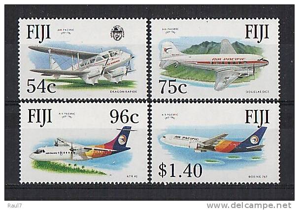 FIJI - 1990  40 Ann Air Pacific Avions   NEUFS *** //  MNH CV €12.50 - Fiji (1970-...)