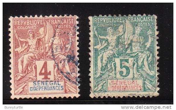 Senegal 1892-1900 Navigation And Commerce 2v Used - Altri & Non Classificati