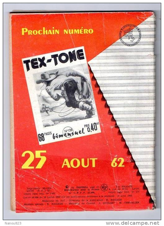 TEX TONE N°127 BIMENSUEL IMPERIA AOUT 1962 - Autres & Non Classés