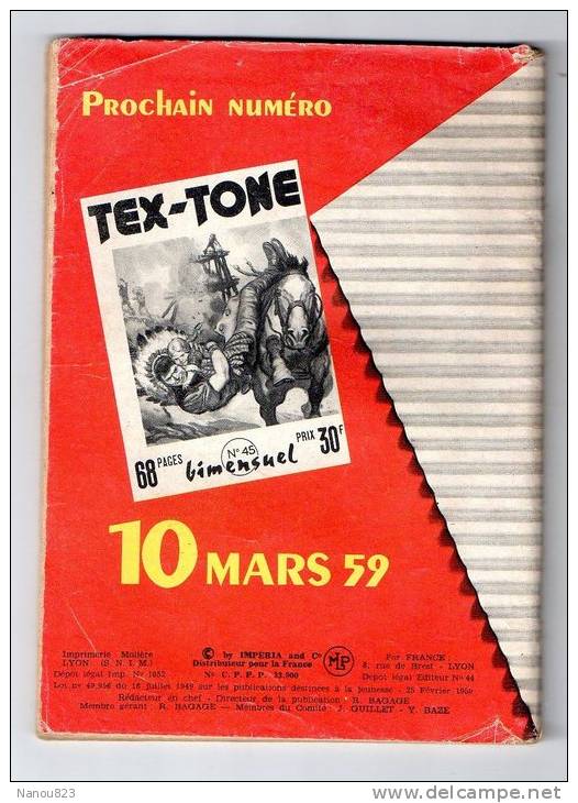 TEX TONE N°44 BIMENSUEL IMPERIA FEVRIER 1956 - Autres & Non Classés