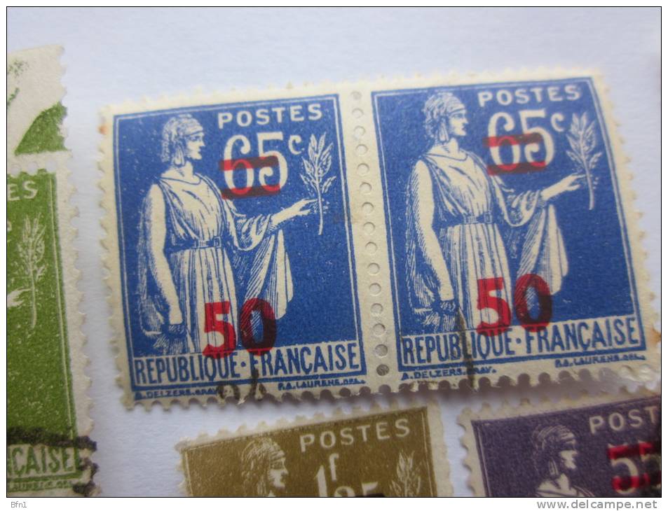 JOLI LOT TIMBRES PAIX OBLITERES AVEC SURCHARGE - 1932-39 Vrede