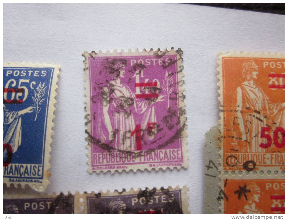 JOLI LOT TIMBRES PAIX OBLITERES AVEC SURCHARGE - 1932-39 Vrede