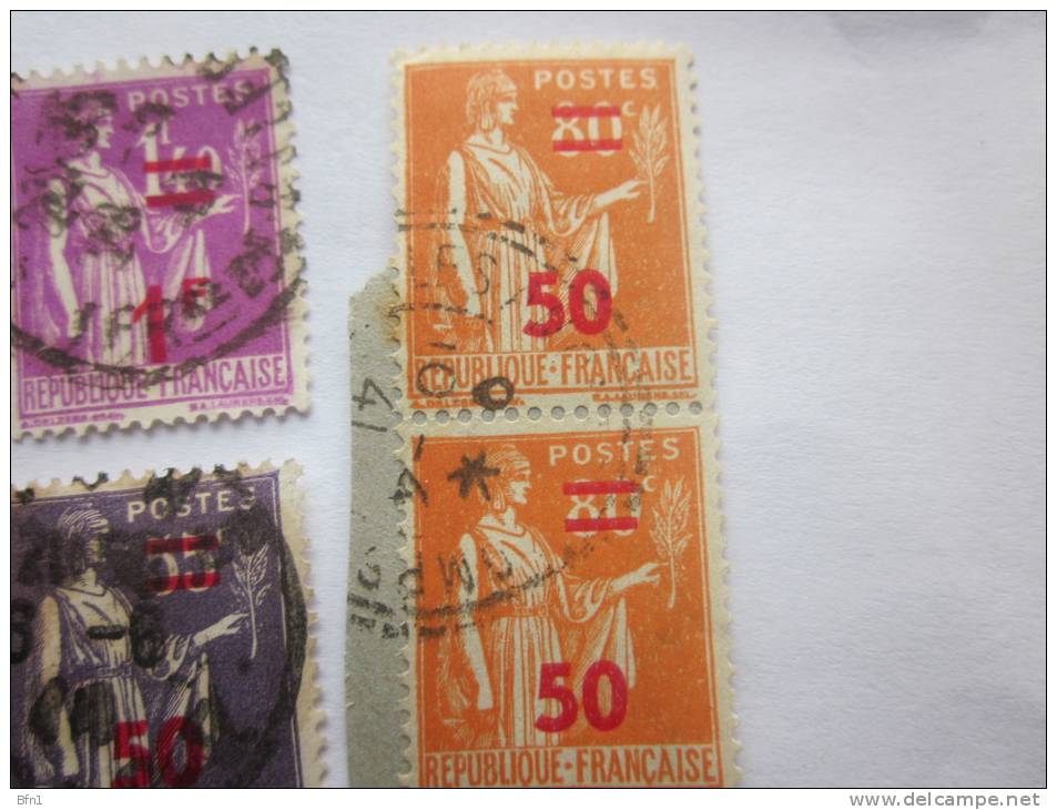 JOLI LOT TIMBRES PAIX OBLITERES AVEC SURCHARGE - 1932-39 Vrede