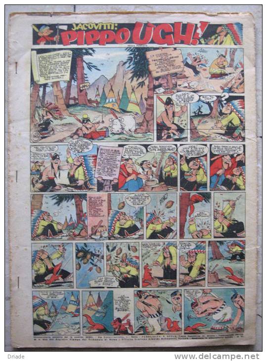 RACCOLTA FUMETTI IL VITTORIOSO PIPPO UGH ILLUSTRATORE JACOVITTI ANNO 1952 INDIANI - Altri & Non Classificati