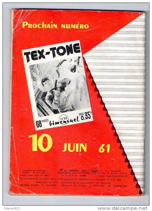 TEX TONE N°98 BIMENSUEL IMPERIA MAI 1961 - Autres & Non Classés