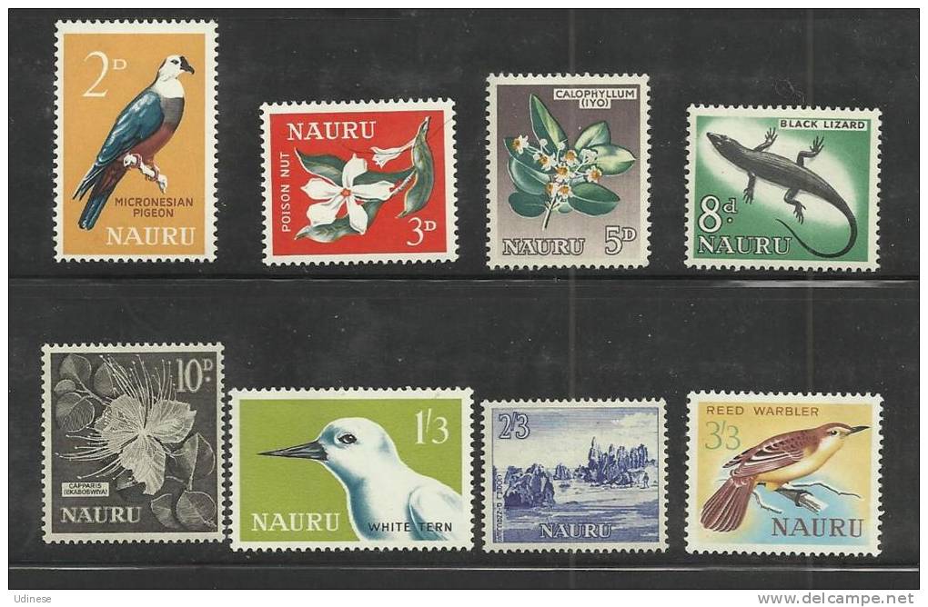 NAURU 1963 -1965 - DEFINITIVES - CPL. SET - MH LIGHTLY MINT HINGED - VERY HIGH CATALOGUE VALUE - Nauru