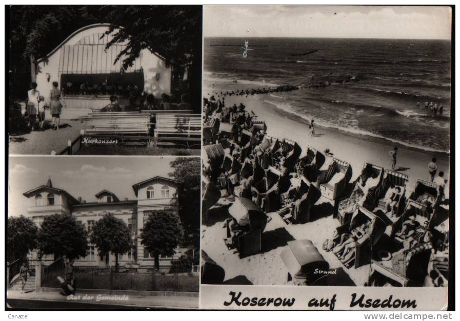 AK Koserow/Usedom:Strand,Kurkonzert,Rat D Gemeinde,1976 - Usedom