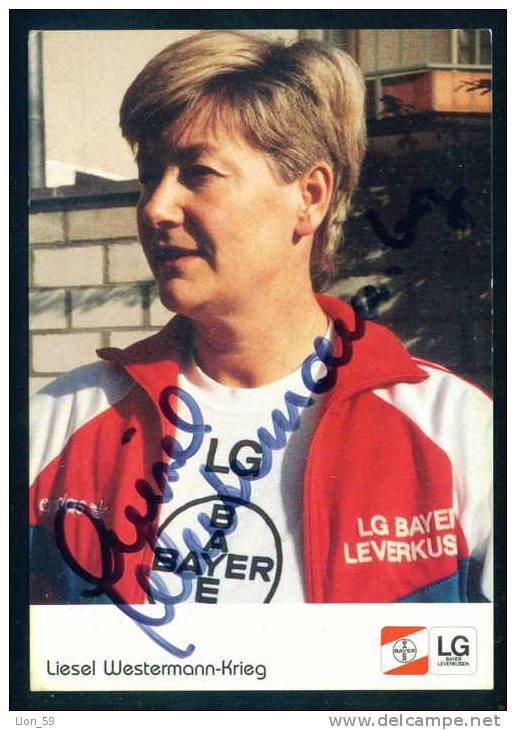 53057 / SPORT Athletics  Leichtathletik  Athletisme  Autograph LIESEL WESTERMANN-KRIEG Discus Throw Germany Deutschland - Atletica