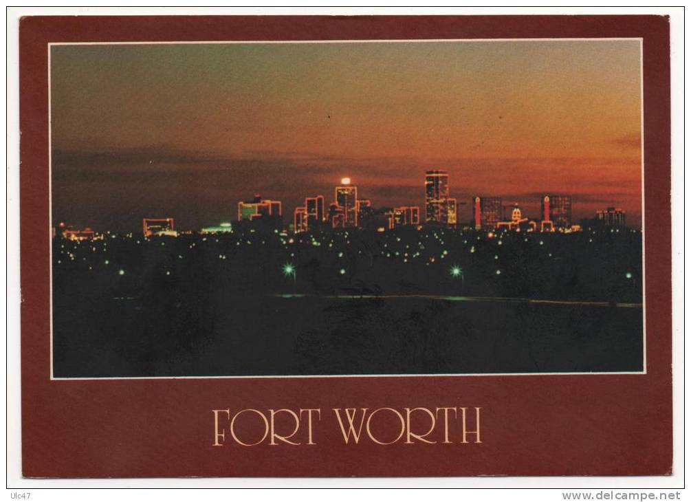 - FORT WORTH, TEXAS.  - Night Skyline - The Christmas City - - Fort Worth