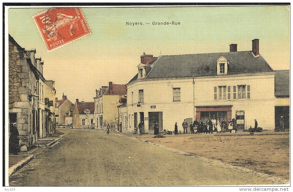 41 Loir Et Cher - Le Noyer _ Grande Rue (Colorisée) - Noyers Sur Cher