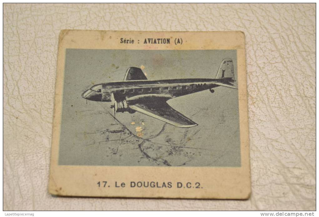 (AR5) Ancienne Carte A Collectionner Aviation DOUGLAS DC2 D.C.2 Offert Oar La Gomme A Macher Globo - Vliegtuigen