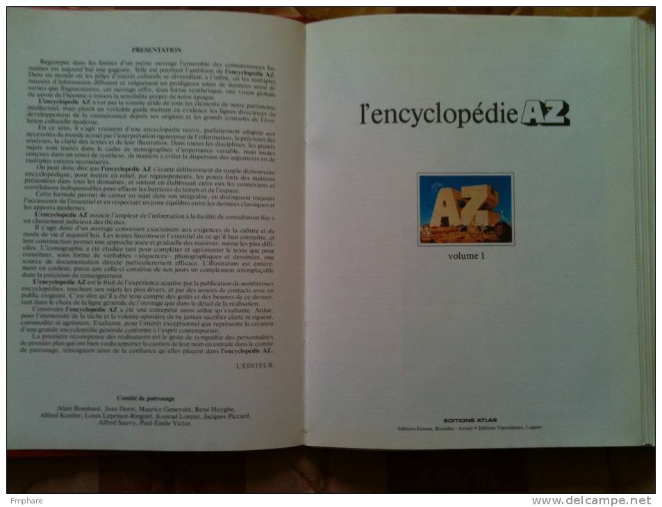 ENCYCLOPEDIE AZ Editions Atlas / 15 VOLUMES COMPLETS Parfait état Edition 1978 - Encyclopaedia