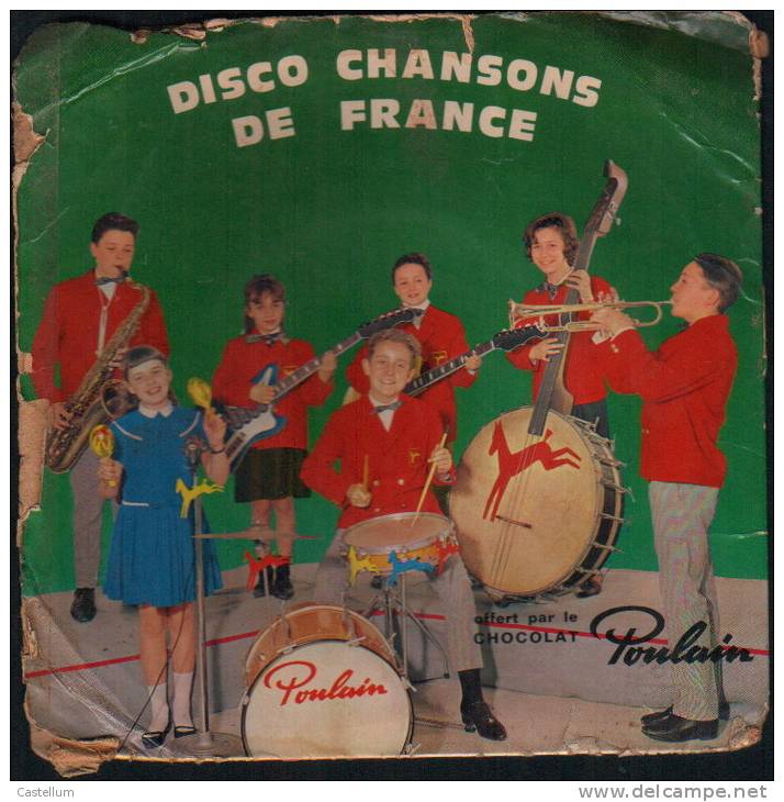 POCHETTE SEULEMENT DISCO CHANSONS DE FRANCE -POULAIN - Formats Spéciaux