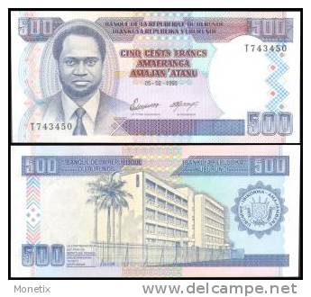 Burundi #38a, 500 Francs, 1995, UNC - Burundi