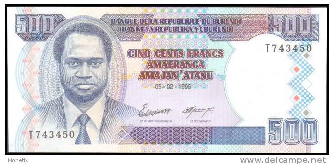 Burundi #38a, 500 Francs, 1995, UNC - Burundi