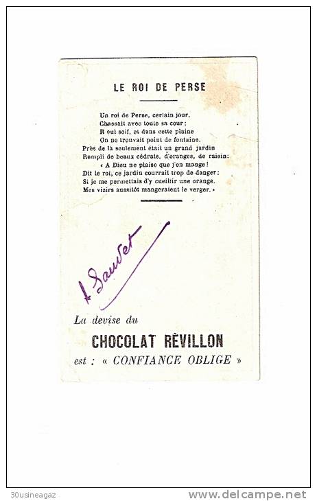 Chromo Chocolat Revillon Le Roi De Perse (Florian) - Revillon