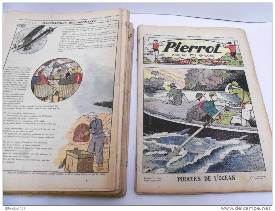 PIERROT. Journal des Garçons. 1933. Année complète, soit 52 Numéros. Le Rallic, de La Nézière, etc.