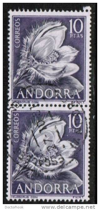 ANDORRA---Spanish    Scott #  61  VF USED Pair - Gebraucht