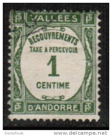 ANDORRA---French    Scott # J 16  F-VF USED - Oblitérés