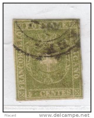 Italia Italy Italien Italie Regno Antichi Stati TOSCANA 1860 Governo Provv.  Stemma Savoia 5 Cent - Toscane