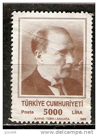 Turkey 1989  Ataturk  5000.L (o) Mi.2863 - Oblitérés