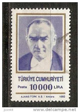 Turkey 1992  Ataturk  10.000.L  (o) Mi.2951 - Usados
