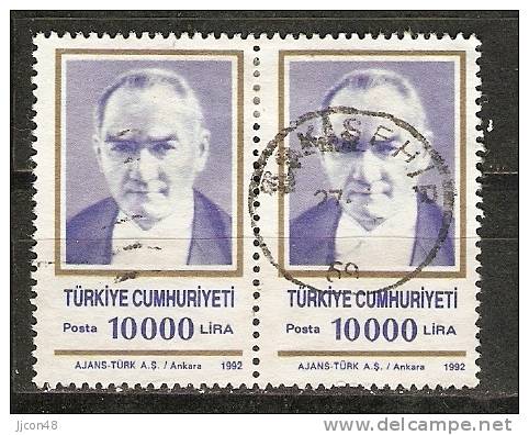 Turkey 1992  Ataturk  10.000.L  (o) Mi.2951 - Oblitérés