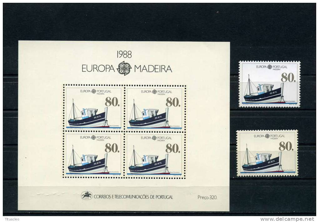 MADERE 123** + 124** + BF9**  Europa 1988 - Madeira