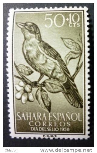 SAHARA 1958: Edifil 155 / YT 142 / Sc B47 / Mi 186 / SG 152, Aves Oiseaux Birds ** - FREE SHIPPING ABOVE 10 EURO - Sahara Español