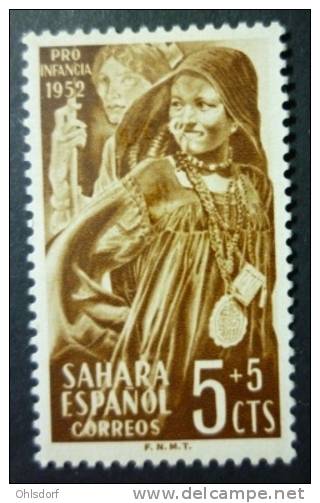 SAHARA 1952: Edifil 94 / YT 82  / Sc B19 / Mi 125 / SG 91, Disfraces Costumes Kostüme, * - FREE SHIPPING ABOVE 10 EURO - Sahara Español