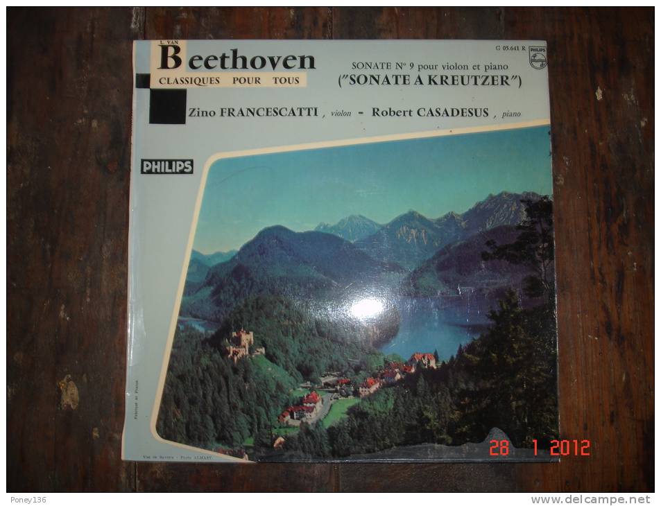 Ludwig Van Beethoven, "La Sonate à Kreutzer,Philips ,33 1/3 - Formats Spéciaux