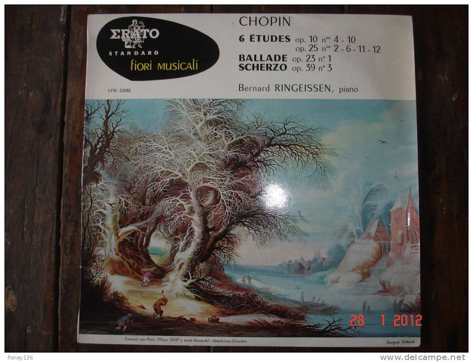 Chopin,6 études, Ballade Er Scherzo.Bernard Ringeissen,piano .Erato Standard - Spezialformate