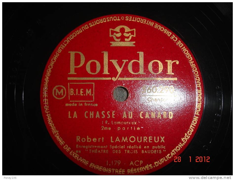 Robert Lamoureux"La Chasse Au Canard" Polydor,couverture  Kraft - Formats Spéciaux