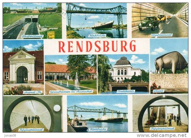 2370 RENDSBURG   MEHRBILD AK ~ 1970 - Rendsburg