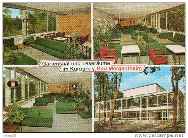 6990 BAD MERGENTHEIM  GARTENSAAL UND LESERÄUME IM KURPARK ~ 1970 - Bad Mergentheim