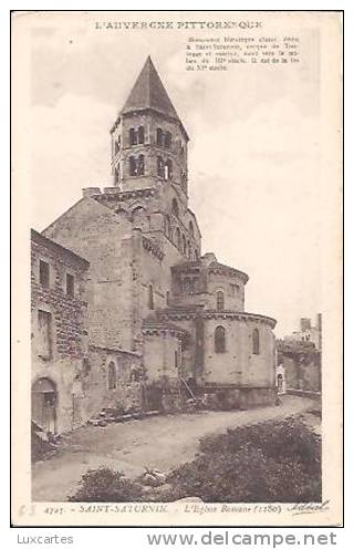 4793. SAINT SATURNIN. L' EGLISE ROMANE. - Autres & Non Classés