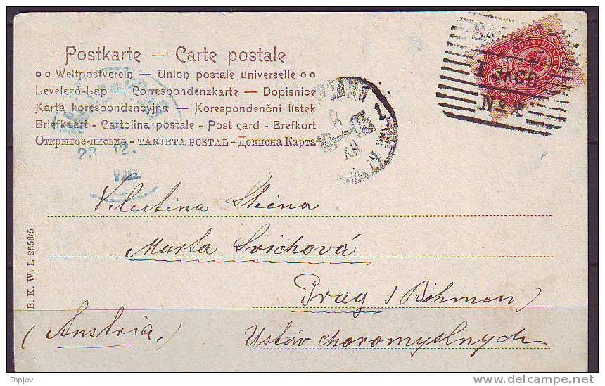 RUSSIA -  - Post Card  VER....  I EKSP - No.2  - Moskva  To Prag- 1910 - Covers & Documents