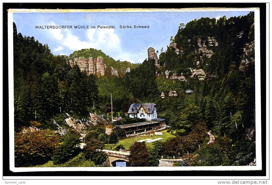 Waltersdorfer Mühle Im Polenztal Bei Bad Schandau  -  Sächs. Schweiz -  Ansichtskarte Ca.1930    (eb) - Bad Schandau